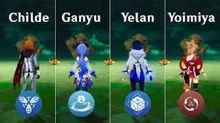 Childe vs Yelan vs Ganyu vs Yoimiya !! Who is the Best BOW C0 DPS ?? [ Genshin Impact ]