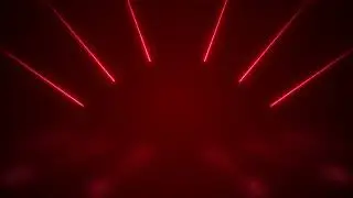 Glowing Red Neon Light Rays Background | 4K | FREE TO USE