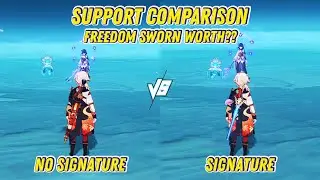 Kazuha: FREEDOM SWORN vs NO SIGNATURE Weapon - Genshin Impact 2024
