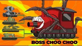 Mega tanks vs choo choo charles - Cartoons about tanks