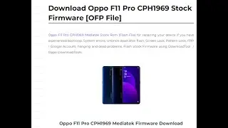 oppo f11 pro cph1969 downgrade flash file ||| f11 pro downgrade fix file