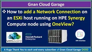 How to add a Network Connection on an ESXi host running on HPE Synergy Compute node using OneView?