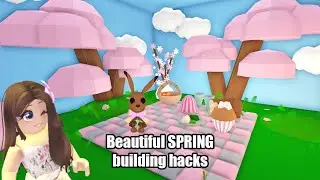 Adorable Spring Blossom Build HACKS for you home in Adopt me! Roblox