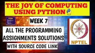 The Joy of Computing using Python Week 7 All 3 Programming Assignments Solutions 2021 | NPTEL Course