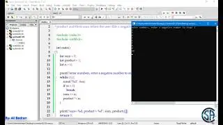 Inputs no. from user until user enter Negative number then Find Product, and Sum in C Language