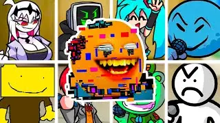 Sliced But Different Characters Sings It | Everyone Sings vs Pibby Annoying Orange Corrupted