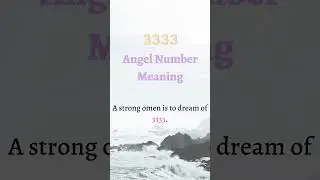 3333 Angel Number Meaning 