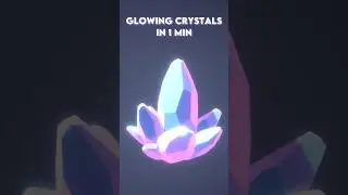 Glowing Crystals in 1 min #Unity #gamedev #indiedev