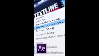 Close Other Timeline Panels in After Effects #Shorts