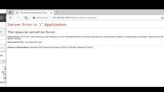 server error in '/' application IIS Server Windows 2022