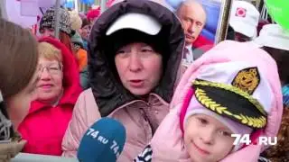 В Челябинске целуют портрет Путина :-)