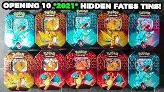 Opening 10 *2021 REPRINT* Hidden Fates Tins!