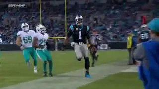 Panthers play Superman theme song after Cam Newton's power run!