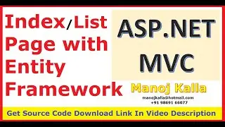 05. aspnet mvc index page List entity framework | asp.net mvc list page using entity framework hindi