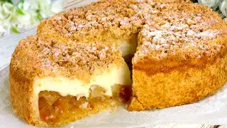 Apple pie with soufflé cream that melts in your mouth! Simple and very tasty!