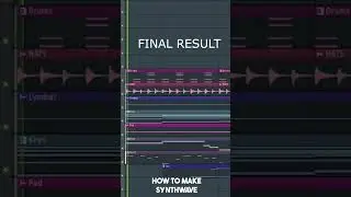 How to make Synthwave music in 20 seconds #producertok #flstudio #synthwave #musicproducer