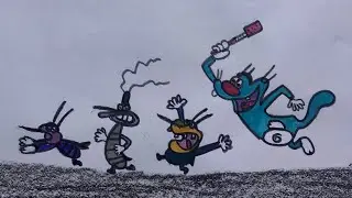 Oggy drawing || How To Draw Oggy and the cockroaches #viralvideo #cartoondrawing #easydrawing