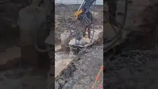 Обрубщик свай Exten A420ZY на экскаваторе-погрузчике MST 544