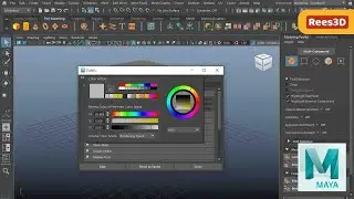 How to change the view panel background color in Maya 2023 | Rees3D.com