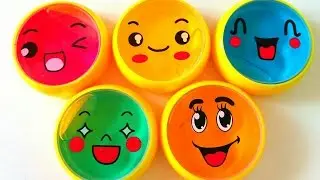 Learning Colors  Slime Clay With Smiley Face Fun For Kids