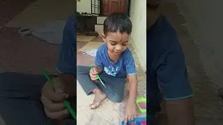 Rohit as teacher. Must watch as we can see how kids imitate their teachers.