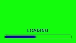 loading bar animation - green screen effect