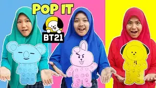 BIKIN POP IT BT21 KOYA COOKY CHIMMY | CHIKAKU CHANNEL