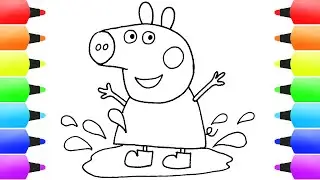 When YOU Draw PEPPA PIG Jumping in a Puddle (Easy Drawings for Kids)