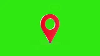 3D Location Pin Pop up green screen video by 