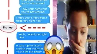 Lyric Text Prank With 