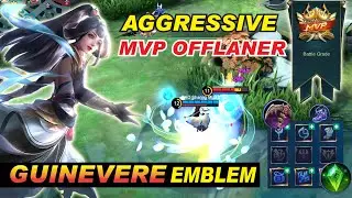MLBB GUINEVERE Aggressive OFFLANER MVP ( BEST build and Emblem set 2021 ) Lady Crane Skin Gameplay