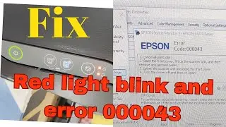SOLVE, EPSON L3210 RED LIGHT BLINK , Error code 000043 #error000043 #epson #epson3210