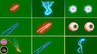 Laser Ray Effect Green Screen + Black Screen Overlays | 