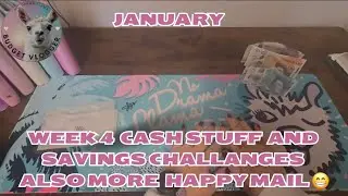 cash stuff week 4 January | savings challanges | happy mail