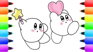 How to Draw THREE Kirby with Stars and Heart | Cute Drawings for Kids