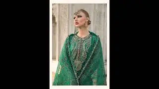 Maria b luxury Embroidered Sateen. Satin fabric pakistani designer fashion worldwide stitched.