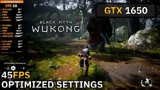 GTX 1650 - Black Myth: Wukong Optimized Graphics Settings For 45FPS Gameplay