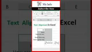 Text Alignment in Excel #howtodo #excel #vba