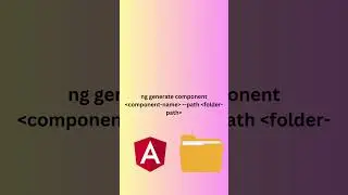 Create New Component in Specific Folder Angular 