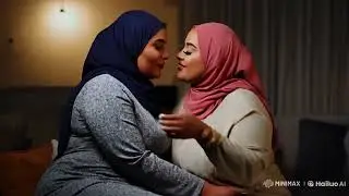 Lesbian Hijab Girls Sharing Beautiful Kissing Moments 💋