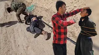 Courageous arrest: Ali and Khadija bravely stop the thief.