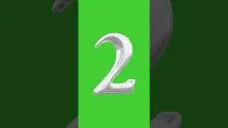 Nine to Zero Silver 3D Numbers Countdown with Voice Over | GREEN SCREEN