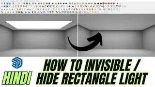 How to invisible / hide rectangle light in Vray. For beginner | Hindi | Sketchup