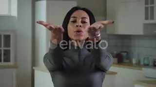African Woman Sending Kiss To Camera | Stock Footage - Envato elements