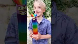 Веселые поделки из радуги своими руками: создаем семёрку Numberblocks | Математика для детей 