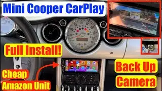 Mini Cooper CarPlay Stereo Back Up Camera FULL INSTALL.  Single DIN