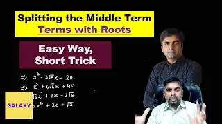 Splliting the middle term of quadratic polynomial with terms having roots English Medium
