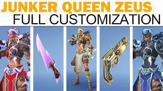 Mythic Junker Queen Zeus Skin - Overwatch 2 (Full Customization, All Options!)