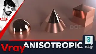 How to create Glossy and Matt Metal Material using Anisotropic - 3ds Max and Vray Tutorial in Tamil