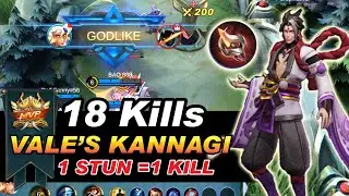 VALE BEST BUILD Emblem Set 2021 | KANNAGI GAMEPLAY New Skin | Mobile Legends